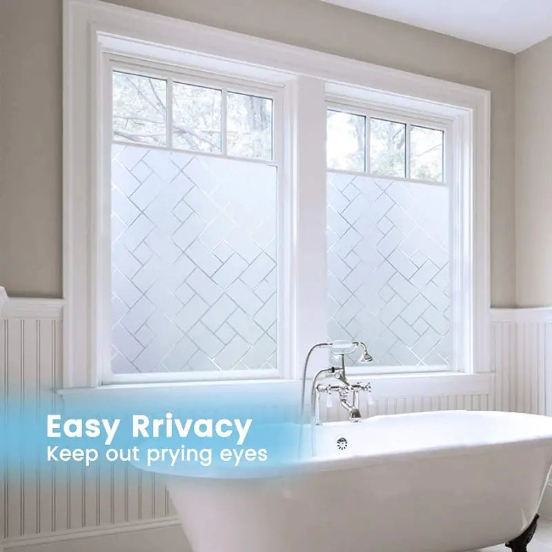 Window Privacy Film - Static Cling UV Blocking Vinyl