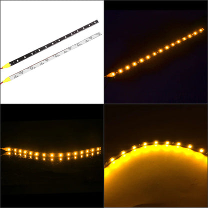 Lot Waterproof 12''/15 DC 12V Motor LED Strip Underbody Light For Car Motorcycle