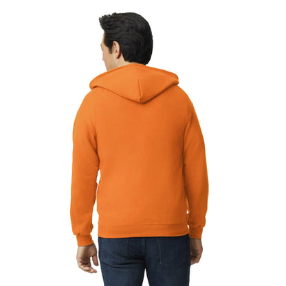 Gildan Unisex adult Fleece Zip Hoodie Sweatshirt, Style G18600, Multipack XX-Large Safety Orange (1-pack)