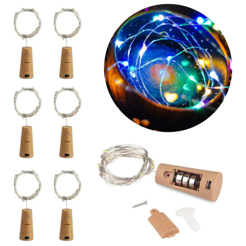 LED Bottle Cork Lights with Battery Box