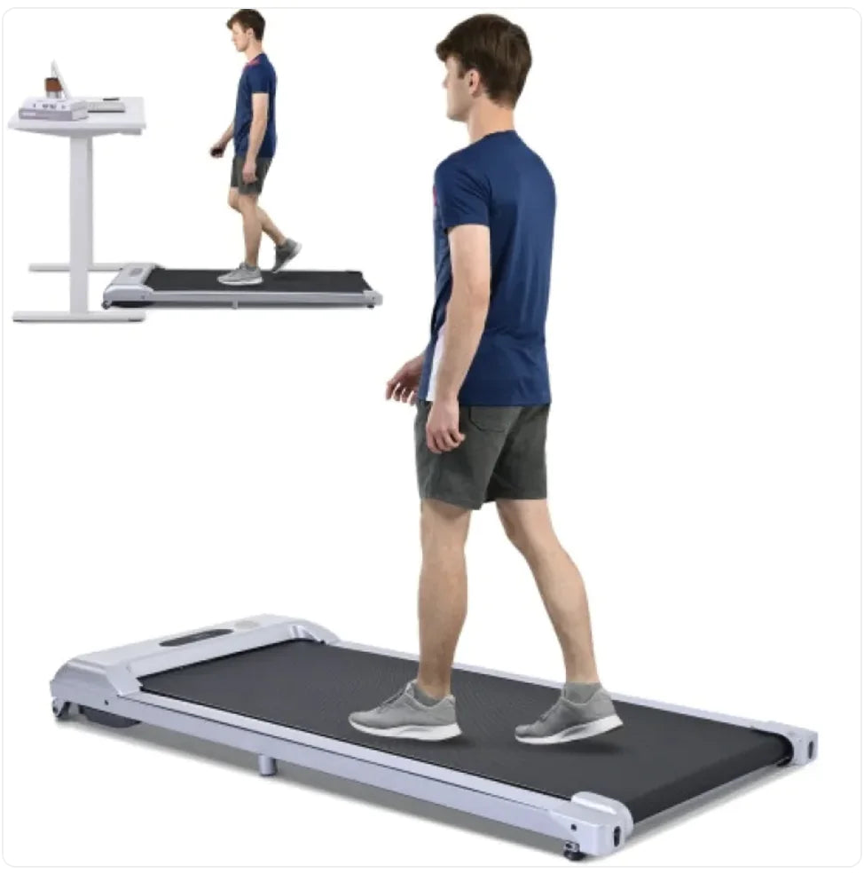 2-in-1 Under Desk Electric Treadmill 2.5HP with Remote Control & Display for Home, Office, and Gym