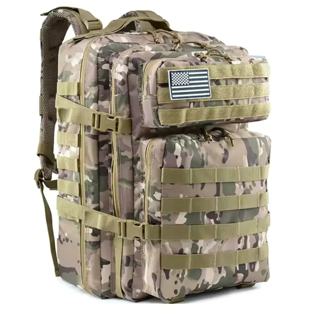 42L Tactical Backpack BagAnti Spier Anti Spier42L Tactical Backpack Bag with USA PatchWaterproof and Rip Proof
With multiple compartments, pouches and zip pockets.
High-quality brand zips and upgraded extra-durable plastic hardware.
MOLLE design an