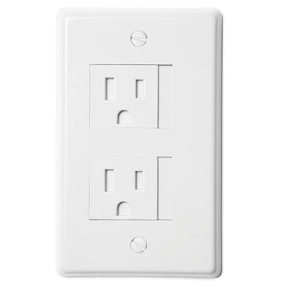 Safe Plate Electrical Outlet Covers Decora White (2 Screws)