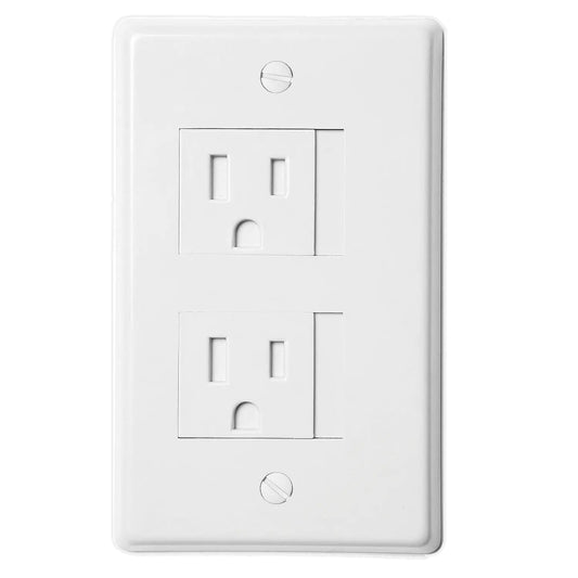 Safe Plate Electrical Outlet Covers Decora White (2 Screws)
