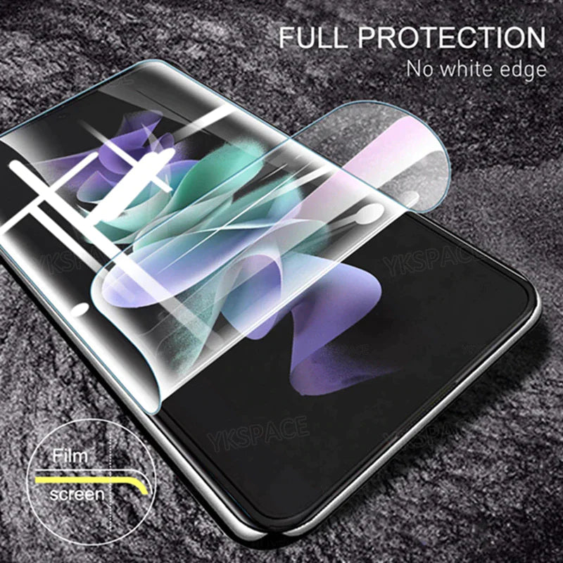 For Samsung Galaxy Z Flip 3 5G Soft Hydrogel Screen Protector Film/HD Lens Cover