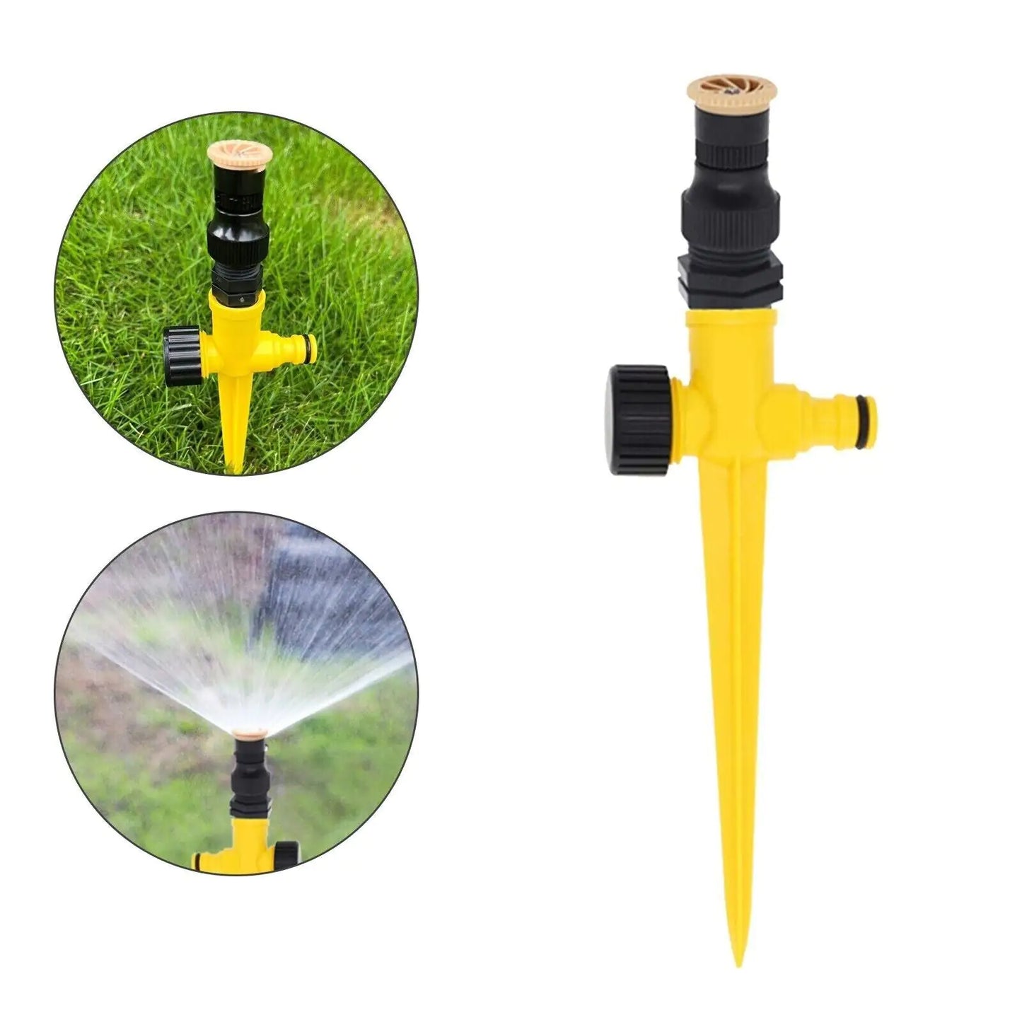 360° Rotation Auto Irrigation System Garden Lawn Sprinkler Patio Save Water USA