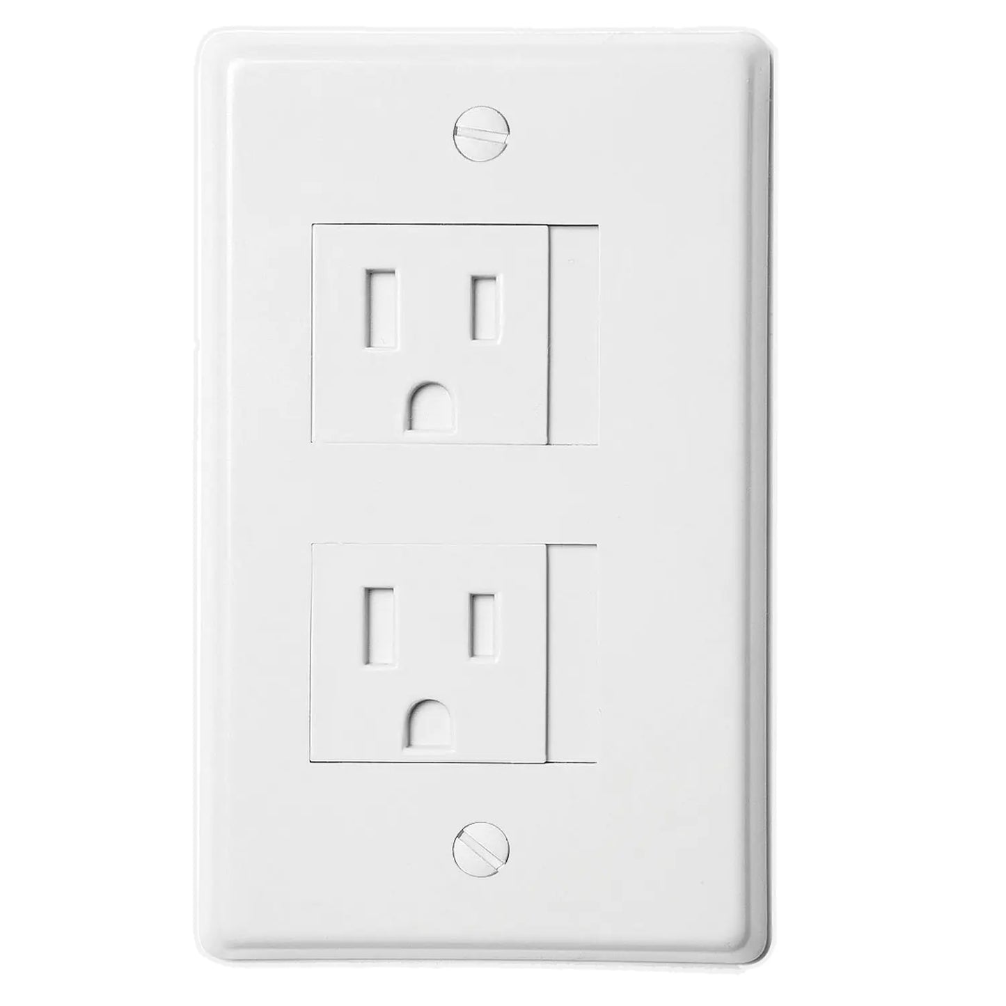 Safe Plate Electrical Outlet Covers Decora White (2 Screws)