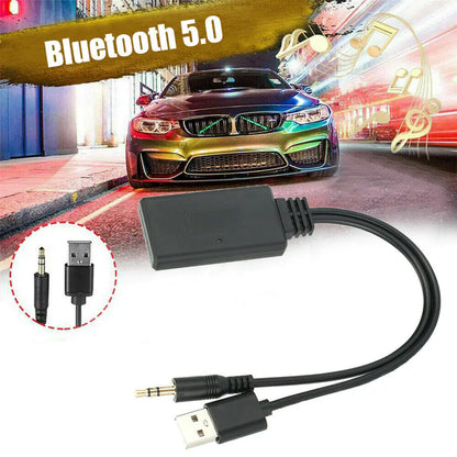 2 In 1 USB Bluetooth 5.0 Transmitter Receiver Adapter Wireless For PC Car Kit - Anti Spier 