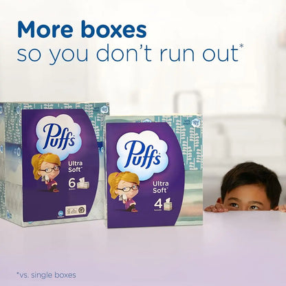 Puffs Ultra Soft Non-Lotion Facial Tissue, 8 Family Boxes, 124 Facial Tissues per Box 124 Count (Pack of 8)