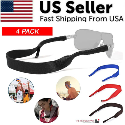 4-Pack Sports Sunglasses Neck Cord Strap Eyeglass Glasses String Lanyard Holder