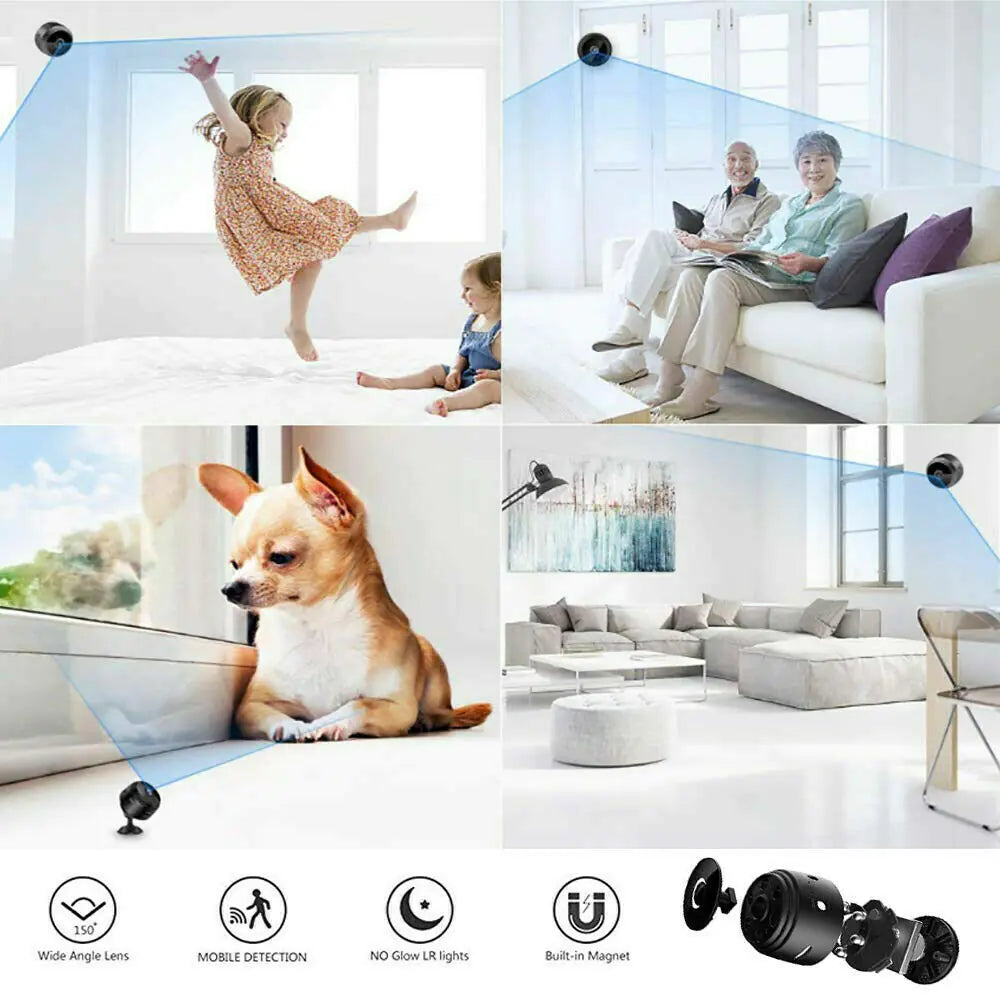 Mini Wireless Hidden Camera WiFi IP Home Security DVR Night Vision HD USB 1080P - Anti Spier 