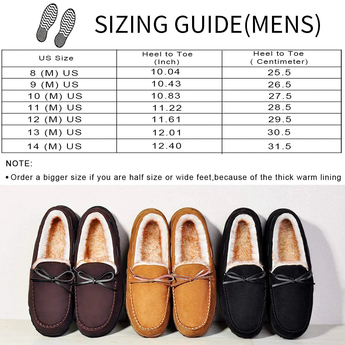 MIXIN Mens Slippers Indoor Outdoor Memory Foam House Shoes Anti-Slip Moccasins Slippers for Men 9 Brown