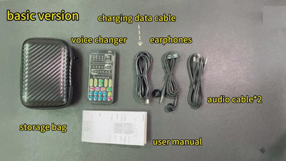 Sound Card Voice Changer - Voice Conversion Modes (Male to Female, Female to Male, Robotic, etc.), Gaming Chat, Karaoke, Live Streaming, Voice Beautification, Rechargeable, Smartphone Compatible, Voice Changer for Phone, Vibrant Interface