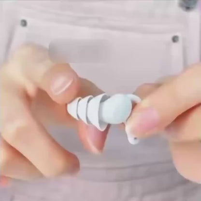 Silicone Noise-Canceling Earplugs for Sleeping - Reusable, Snore & Swimming Comfort, Quiet Night's Rest