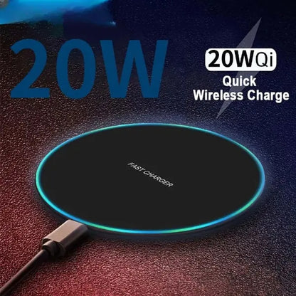 20W Qi Wireless Charger: Fast Charging for iPhone, Samsung, Xiaomi, Huawei, and More!