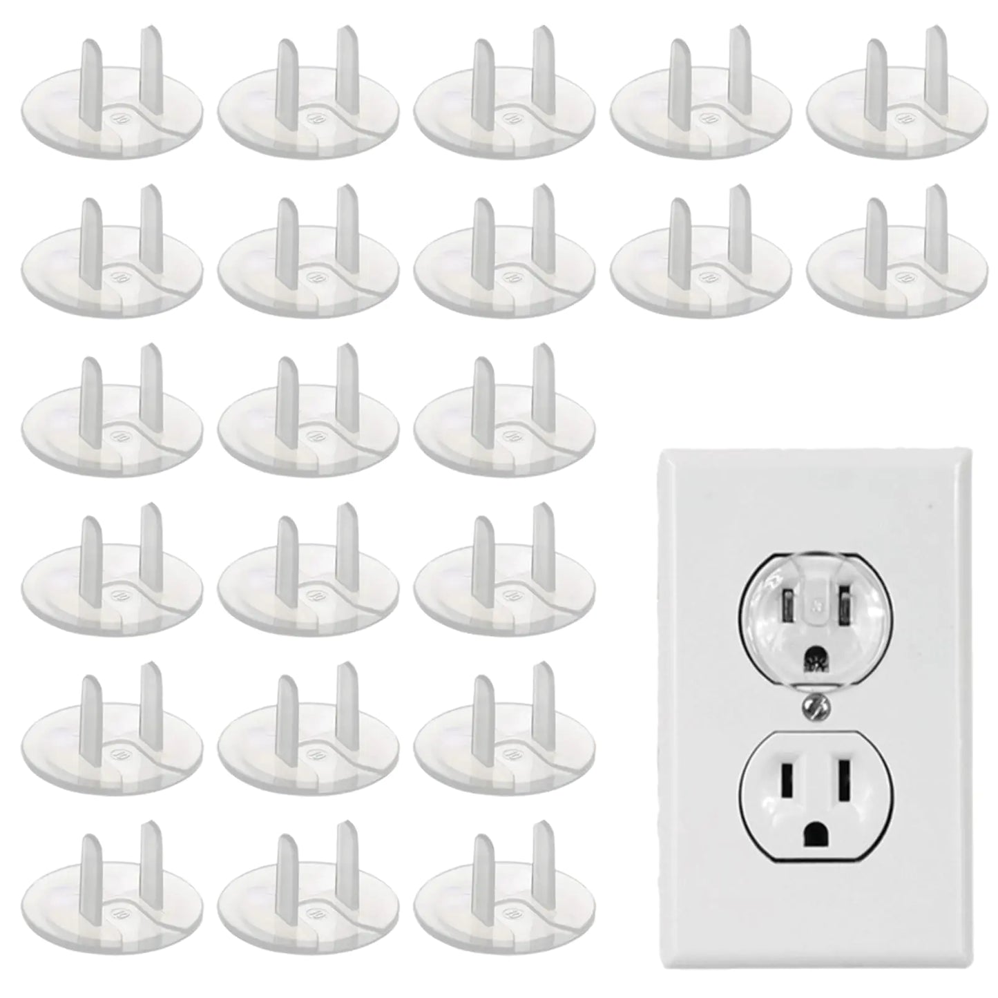 Haodlay 50 Pack Outlet Covers Baby Proofing Clear Outlet Covers Baby Safety Outlet Plug Covers Safe & Secure Electric Plug Protectors Sturdy Childproof Socket Covers for Home & Office