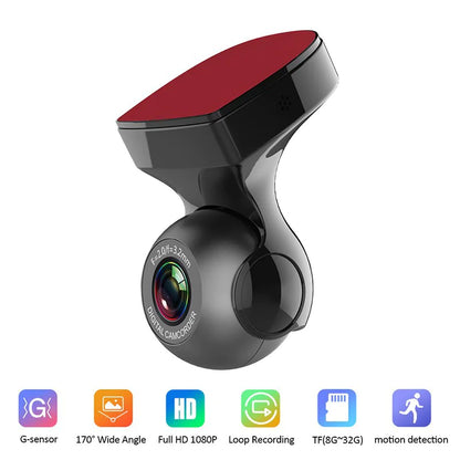 170° WiFi Dash Cam Recorder Car Camera HD 1080P Car DVR Vehicle Video G-Sensor - Anti Spier 