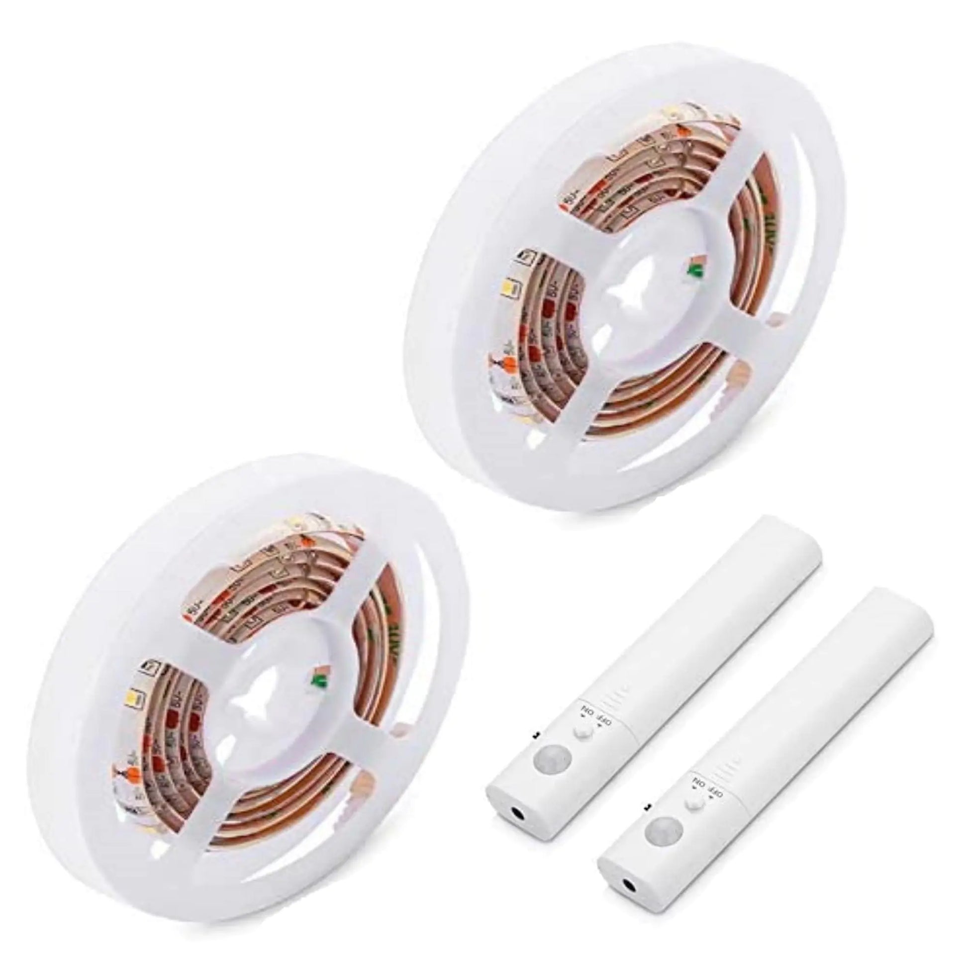 Motion Sensor LED Light Strips for Wardrobe, Bathroom, Stairs (6.5 feet) - Anti Spier 