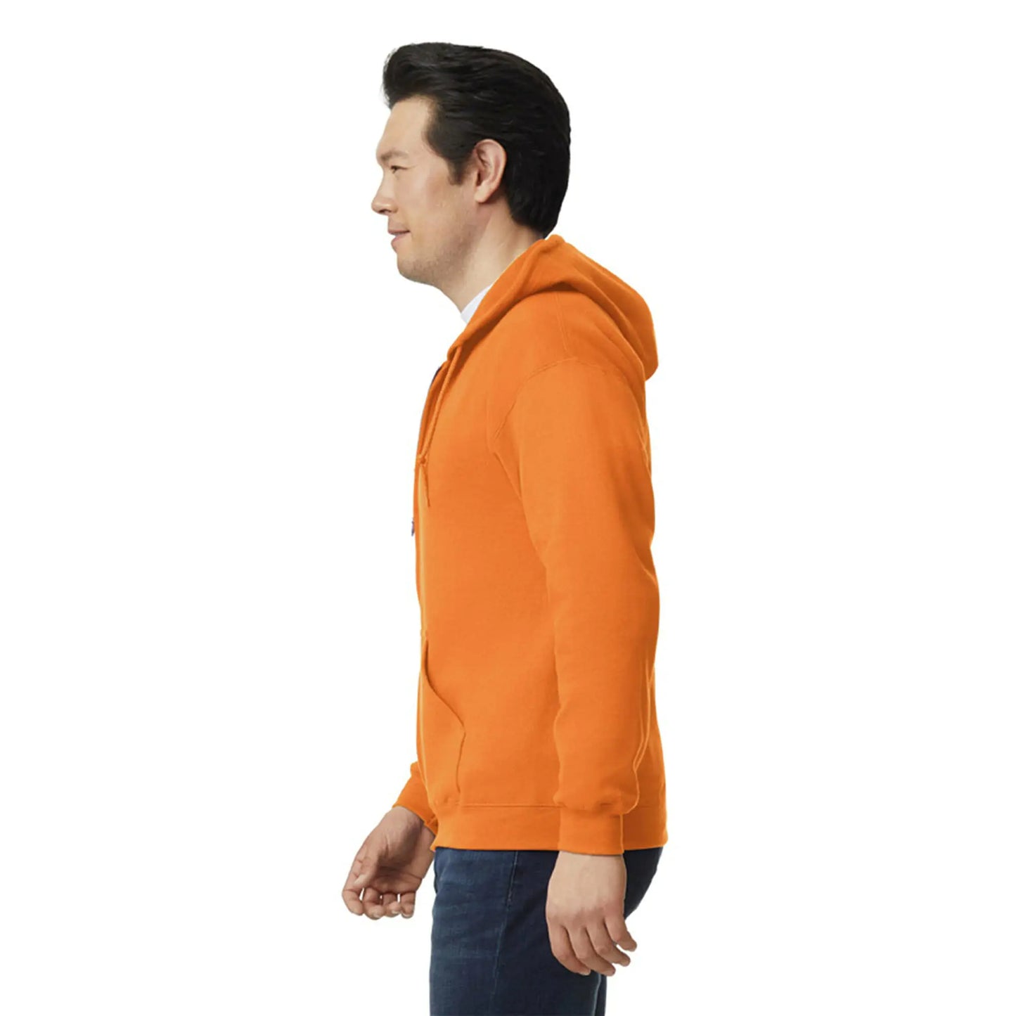 Gildan Unisex adult Fleece Zip Hoodie Sweatshirt, Style G18600, Multipack XX-Large Safety Orange (1-pack)