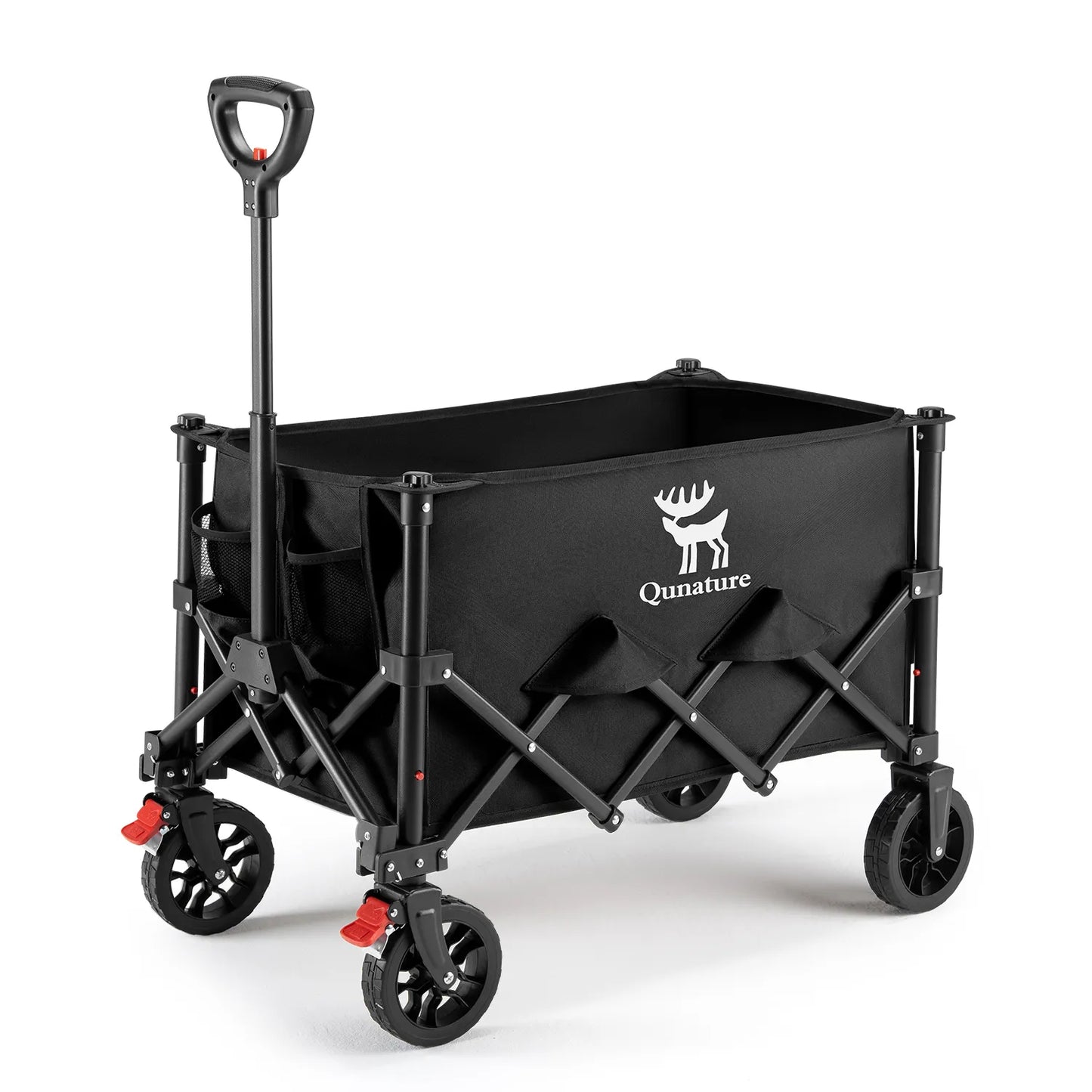 220lbs Foldable Utility Wagon with 360° Swivel Wheels by Qunature Global