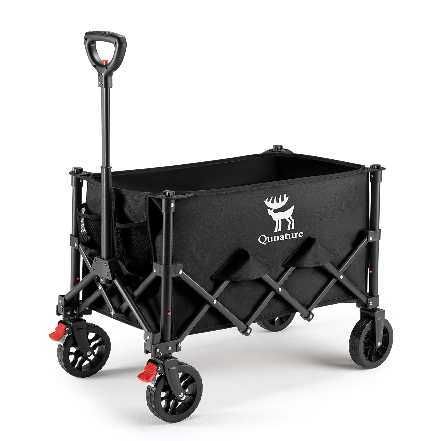 220lbs Foldable Utility Wagon with 360° Swivel Wheels by Qunature Global