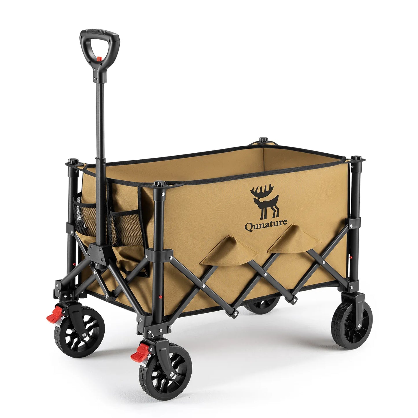 220lbs Foldable Utility Wagon with 360° Swivel Wheels by Qunature Global