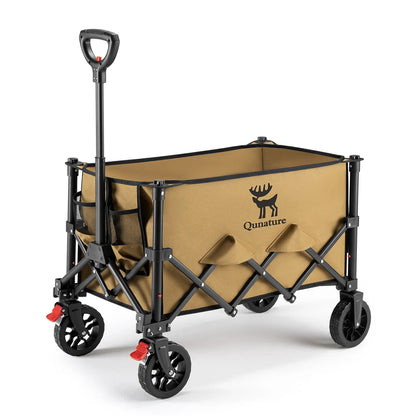 220lbs Foldable Utility Wagon with 360° Swivel Wheels by Qunature Global