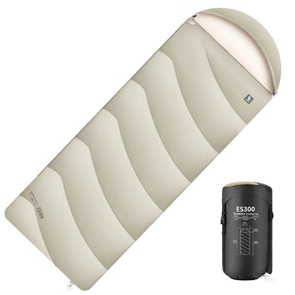 Cotton Envelope Portable Backpacking Sleeping Bag for Outdoor Camping with Compression Sack by Qunature Global