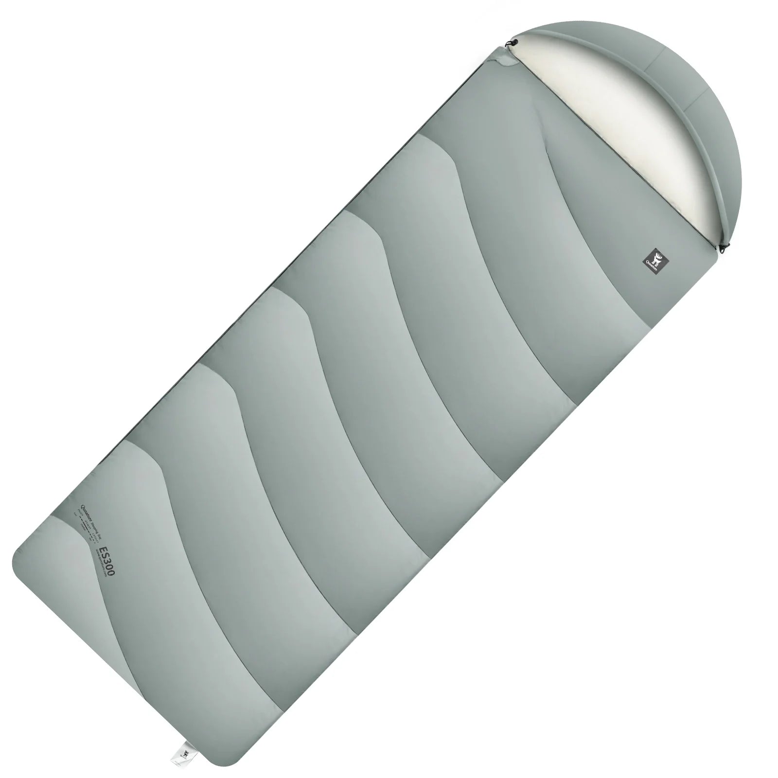 Cotton Envelope Portable Backpacking Sleeping Bag for Outdoor Camping with Compression Sack by Qunature Global