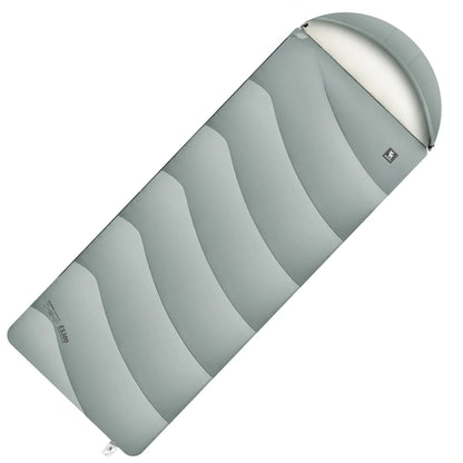 Cotton Envelope Portable Backpacking Sleeping Bag for Outdoor Camping with Compression Sack by Qunature Global