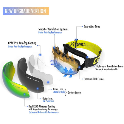 Anti-Fog Ski Goggles