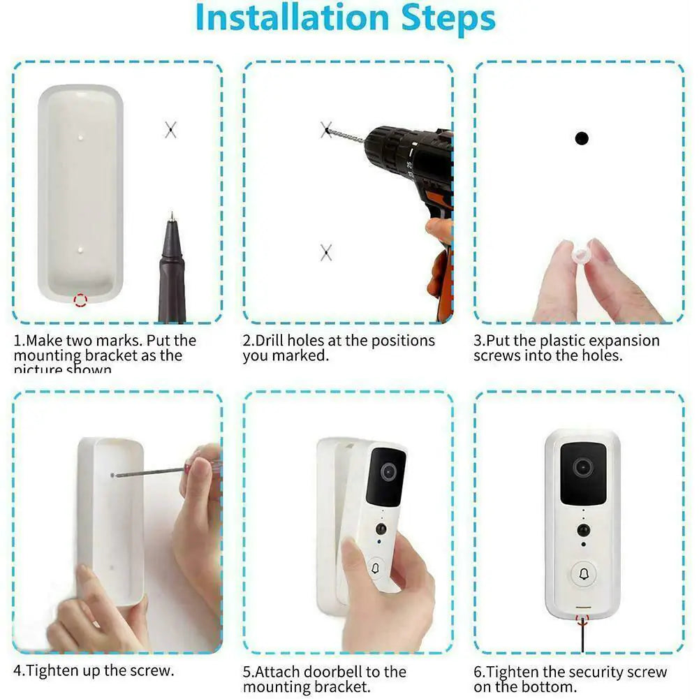 WiFi Ring Doorbell 1080P HD Security Camera Wireless Door Bell CameraAnti Spier Anti SpierWiFi Ring Doorbell 1080P HD Security Camera Wireless Door Bell Camera img{max-width:100%}

 
 Two-Way Door Bell WiFi Wireless Video PIR Doorbell Talk Smart Security HD Camera

Features: 
This WiFi doorbell can connect home WiFi a