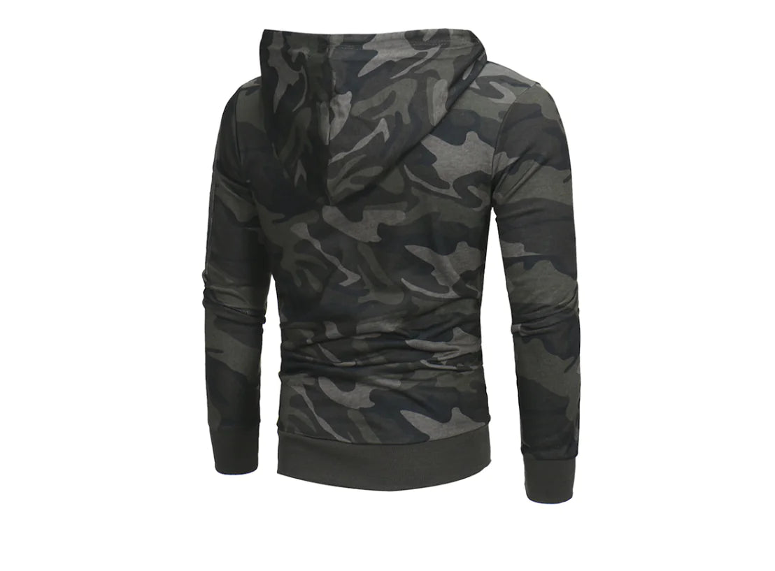 Camo Hoodie Sweatshirt with Hood