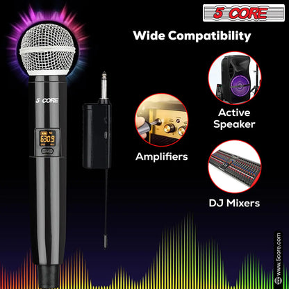 5Core Wireless Microphones VHF Microfonos Inalambricos Professional Handheld Cordless Mic