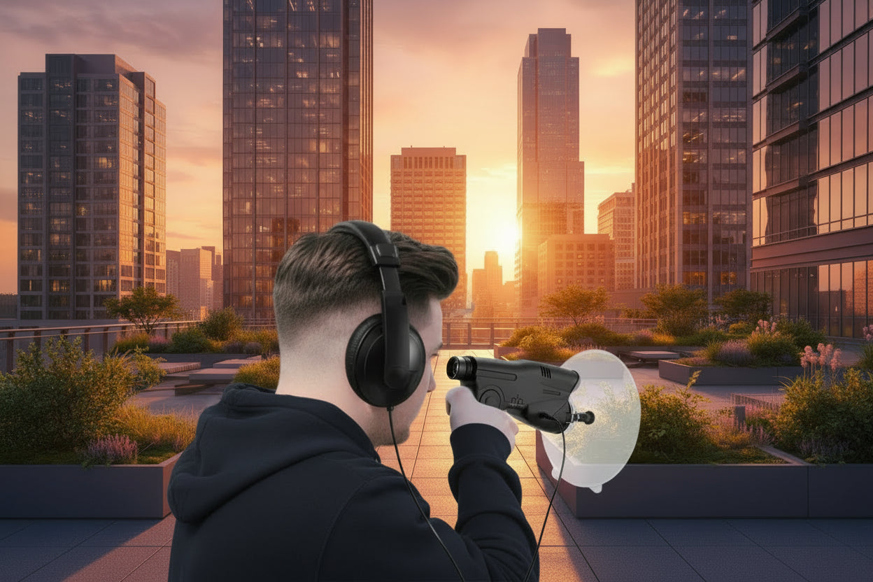 Long-range audio recording sound amplier listening detector by Anti Spier