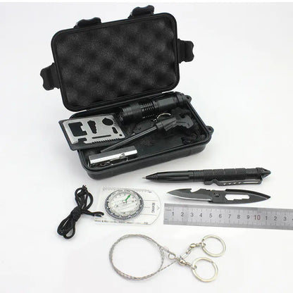 Survival Tool Set for Outdoor Emergency and Travel