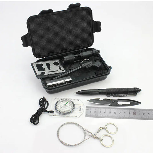 Survival Tool Set for Outdoor Emergency and Travel