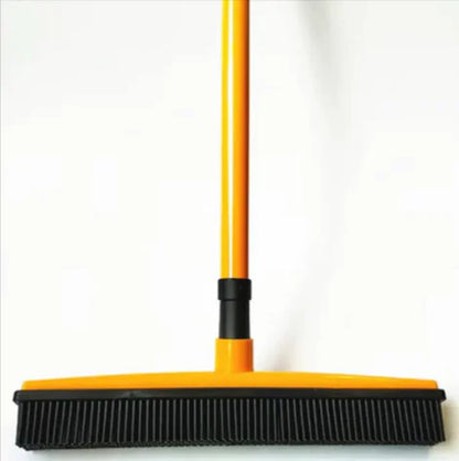 Pet Hair Remover Rubber Broom with Carpet Rake