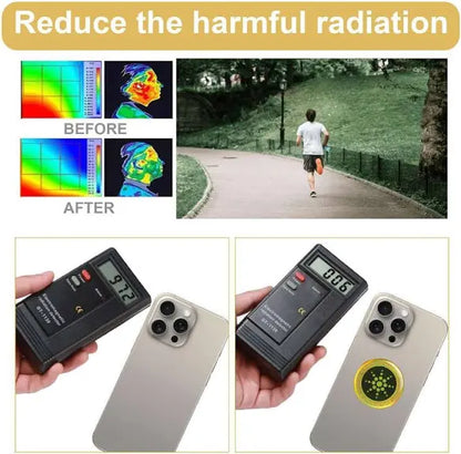 EMF Sticker Blockers Neutralize Shield Protection for Cell Phones cases and Electronic Devices WiFi 5G Tablets Laptops Computers TV Monitors(6 Pcs Gold)