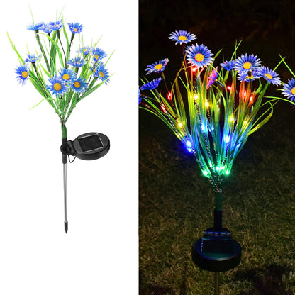 Solar Garden Lights LED Flower Stake Lamp Outdoor Yard Waterproof Patio Decor