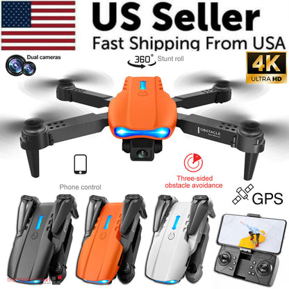 Drones Quadcopter 5G 4K GPS Drone X Pro with HD Dual Camera WiFi FPV Foldable RC - Anti Spier 