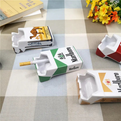 Retro Ceramic Cigarette Case Ashtray