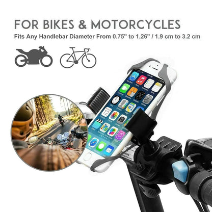 Universal Bike Phone MountAnti Spier Anti SpierUniversal Bike Phone MountAfraid of your phone falling while you're biking? Worry no more because this Phone Holder For Bike grips your phone from all four sides securely while attached to th