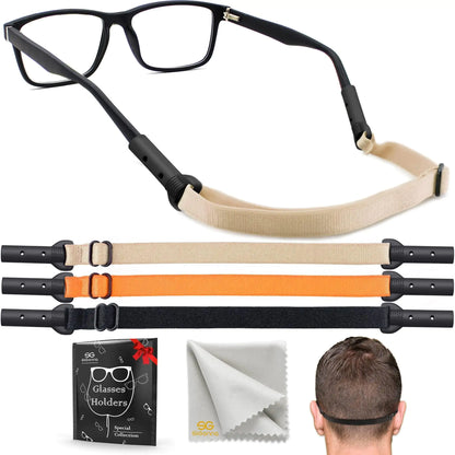 Glasses Strap Holder 3 Pcs Adjustable Eyeglasses Lanyards No Tail M 13.5 inch