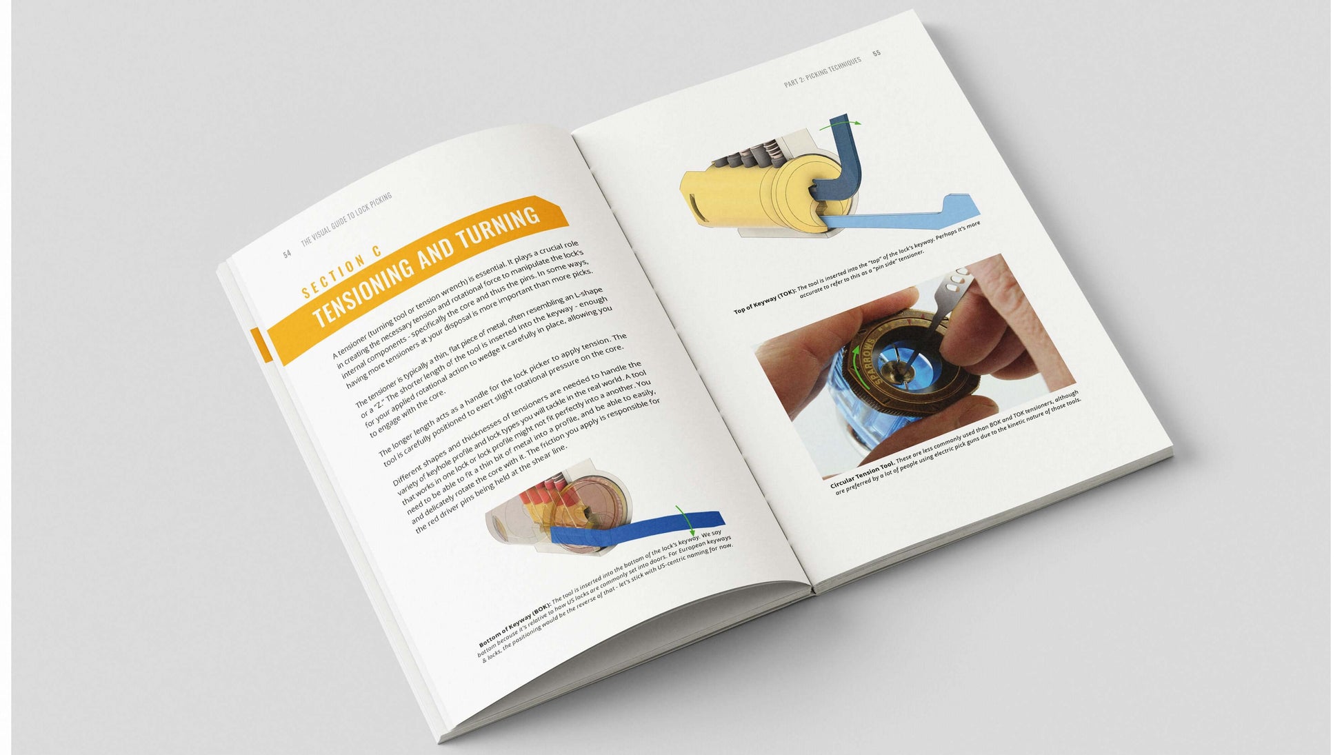 Lock Picking Book - Beginners Visual Guide, 190 Color Illustrations by LockPickWorld.com