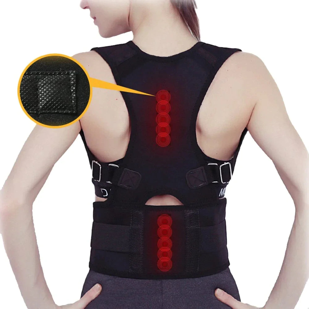 Posture Corrector Support Magnetic Back Shoulder Brace Belt Band For Men Women - Anti Spier 