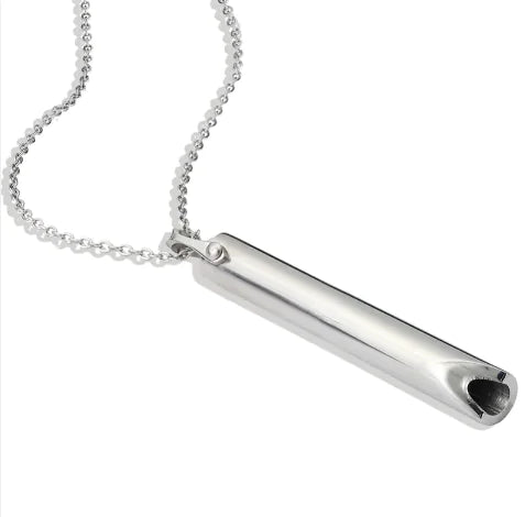 Titanium Whistle Steel Pendant Necklace