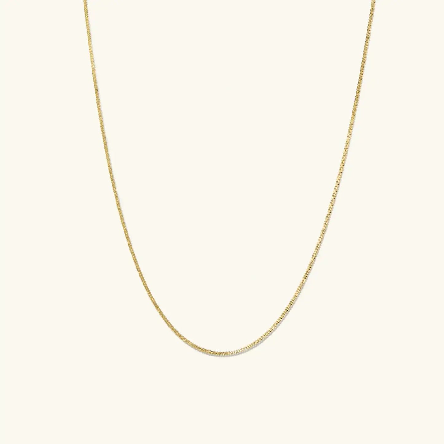 Gold Dainty Baby Curb Chain - Anti Spier 