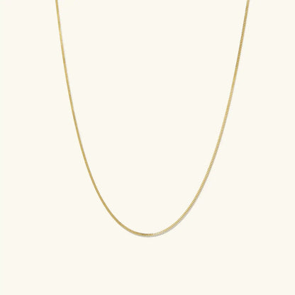 Gold Dainty Baby Curb Chain - Anti Spier 