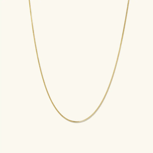 Gold Dainty Baby Curb Chain - Anti Spier 